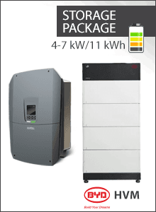 11 kWh Paquete almacenamiento - Kostal Plenticore G3 S + 4x BYD HVM