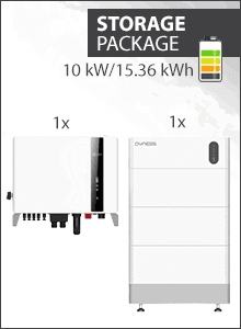 15.36 kWh Paquete almacenamiento - Solis S6-EH3P-10K  + 4x Dyness Tower Pro