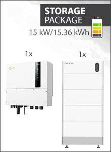 15.36 kWh Paquete almacenamiento - Solis S6-EH3P-15K  + 4x Dyness Tower Pro