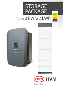 22 kWh Paquete almacenamiento - Kostal Plenticore G3 L + 8x BYD HVM (solo para Duitsland)