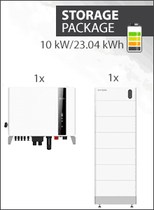 23.04  kWh Paquete almacenamiento - Solis S6-EH3P-10K  + 6x Dyness Tower Pro