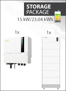 23.04 kWh Paquete almacenamiento - Solis S6-EH3P-15K-ND  + 6x Dyness Tower Pro