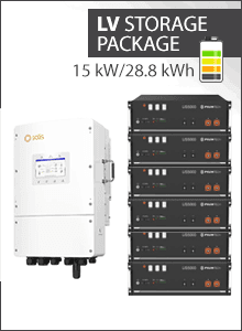 28,8 kWh LV Paquete almacenamiento - Solis 15kW 3PH hybrid LV + 6x Pylontech US5000