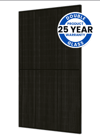 JA Solar 465W N-type, dubbel glas monofaciaal LR Traceable , 54 cellen, All Negro, MC4