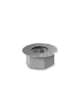 K2 Hexagon flange nut with serration - M10