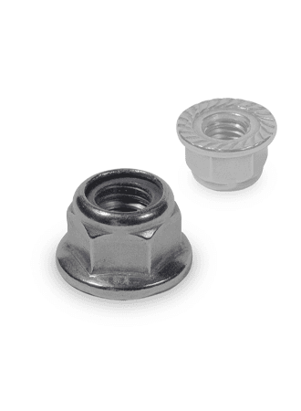 K2 Self-locking hexagon nut serration M8 (Pack or 100)