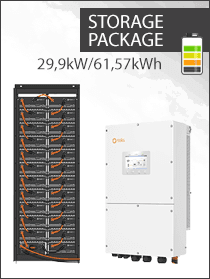 Pylontech Solis S6 3PH 29.9kW & Pylon Powercube M1 61.57kWh Paquete