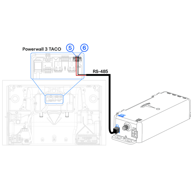 Tesla RS485 plug | 1.2m cable 
