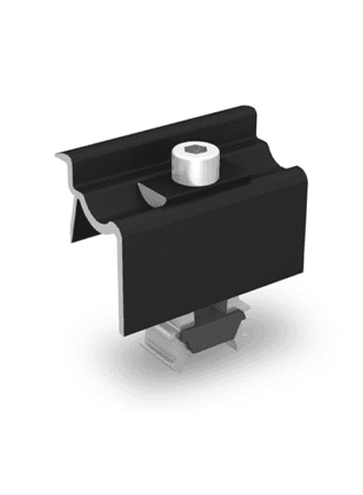 K2 Universal eindklem OneEnd, negro geanodiseerd