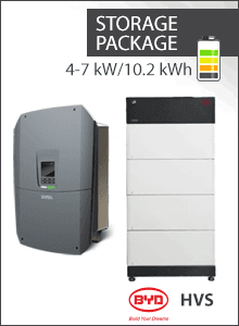 10.2 kWh Paquete almacenamiento - Kostal Plenticore G3 S + 4x BYD HVS