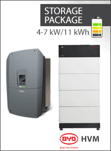 11 kWh Paquete almacenamiento - Kostal Plenticore G3 S + 4x BYD HVM