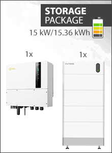 15.36 kWh Paquete almacenamiento - Solis S6-EH3P-15K  + 4x Dyness Tower Pro