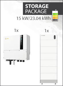 23.04 kWh Paquete almacenamiento - Solis S6-EH3P-15K-ND  + 6x Dyness Tower Pro