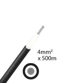 Athilex 4 mm2 single-core DC cable 500 m - negro
