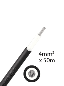 Athilex 4 mm2 eenaderige cable DC cable 50m - negro
