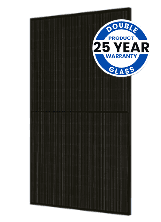 JA Solar 465W N-type, dubbel glas monofaciaal LR Traceable , 54 cellen, All Negro, MC4