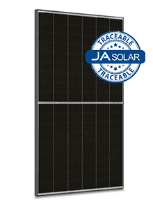 JA Solar 465W N-type, dubbel glas monofaciaal LR Traceable , 54 cellen, negro frame, MC4