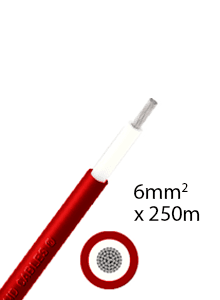 Athilex 6 mm2 single-core DC cable 250m - rojo