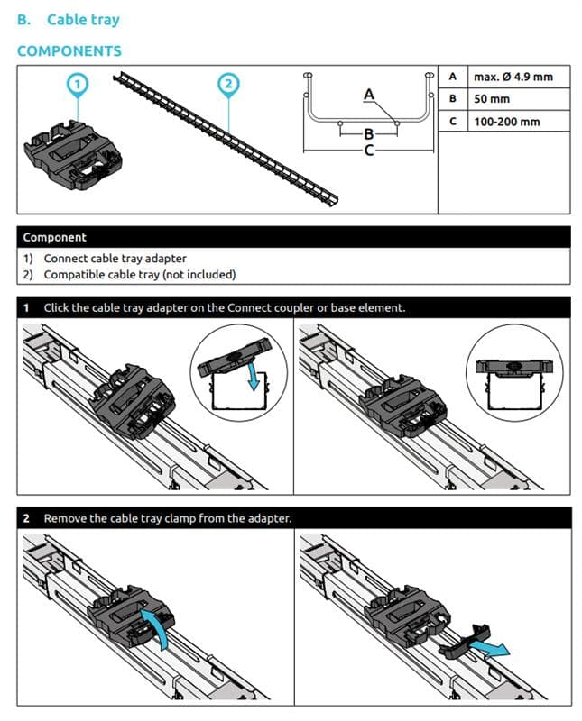 Enstall | Connect | Draadgoot adapter