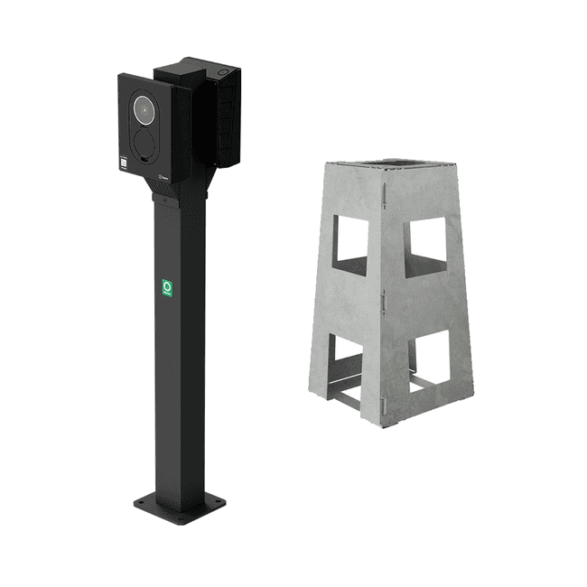 Onepole | Montagepaal | Para 2x Zaptec Go&Go2