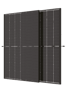 Trina 440W, N-type I-TopCon, dubbel glas Vertex S+, 72 cellen, Transparent, negro frame, MC4