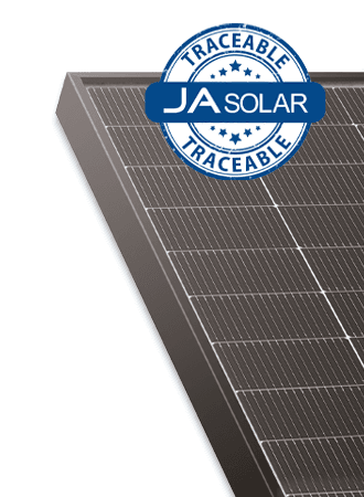 JA Solar 455W N-type, dubbel glas bifaciaal LB Traceable , 54 cellen, black frame, MC4-EVO2A