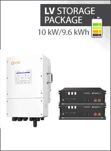 9,6 kWh LV Paquete almacenamiento - Solis 10kW 3PH hybrid LV + 2x Pylontech US5000