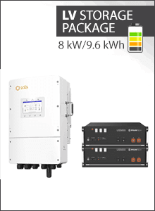 9,6 kWh LV Paquete almacenamiento - Solis 8kW 3PH hybrid LV + 2x Pylontech US5000