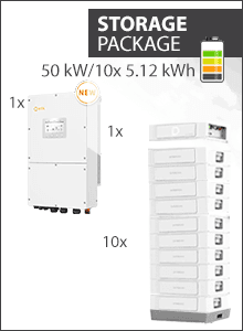 Solis S6 EH3P50K-H-EU y Dyness Stack 100 51kWh Paquete almacenamiento