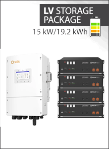 19,2 kWh LV Opslagpakket - Solis 15kW 3PH Hybride LV + 4x Pylontech US5000