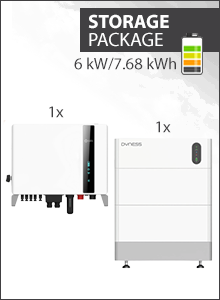 7.68 kWh Opslagpakket - Solis S6-EH3P-6K  + 2x Dyness Tower Pro