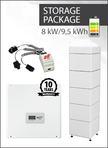 8kW Omvormer + 9.5kWh Batterij Pakket