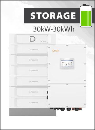 Solis S6 EH3P30K-H-EU en Dyness Stack 100 30kWh opslagpakket 